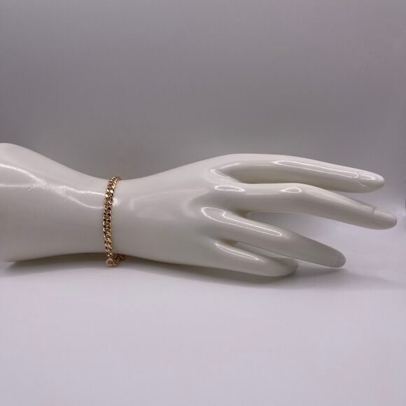 Saks Fifth Avenue Women's Dainty Layered Gold Tone Cuban Chain Bracelet - Picture 7 of 10
